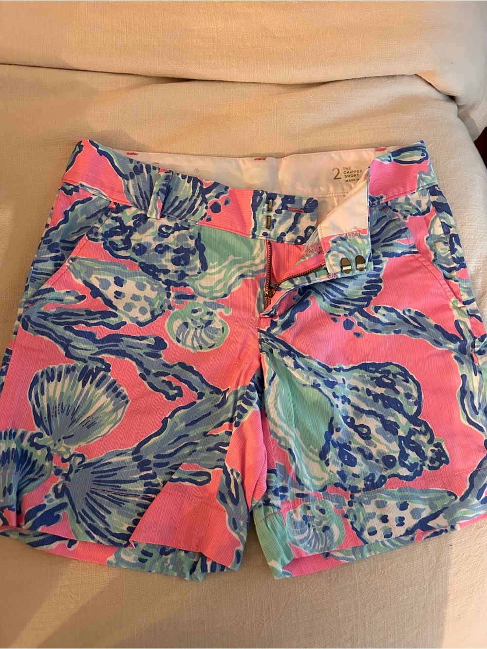 Lilly Pulitzer Pink Seashell-Print Women's Bermuda Shorts